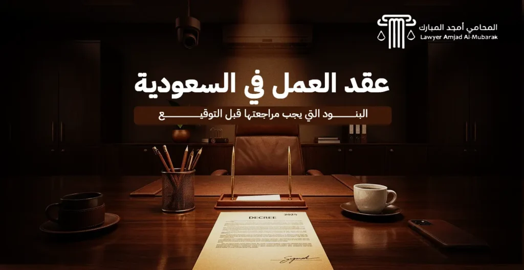 عقد العمل في السعودية: البنود التي يجب مراجعتها قبل التوقيع