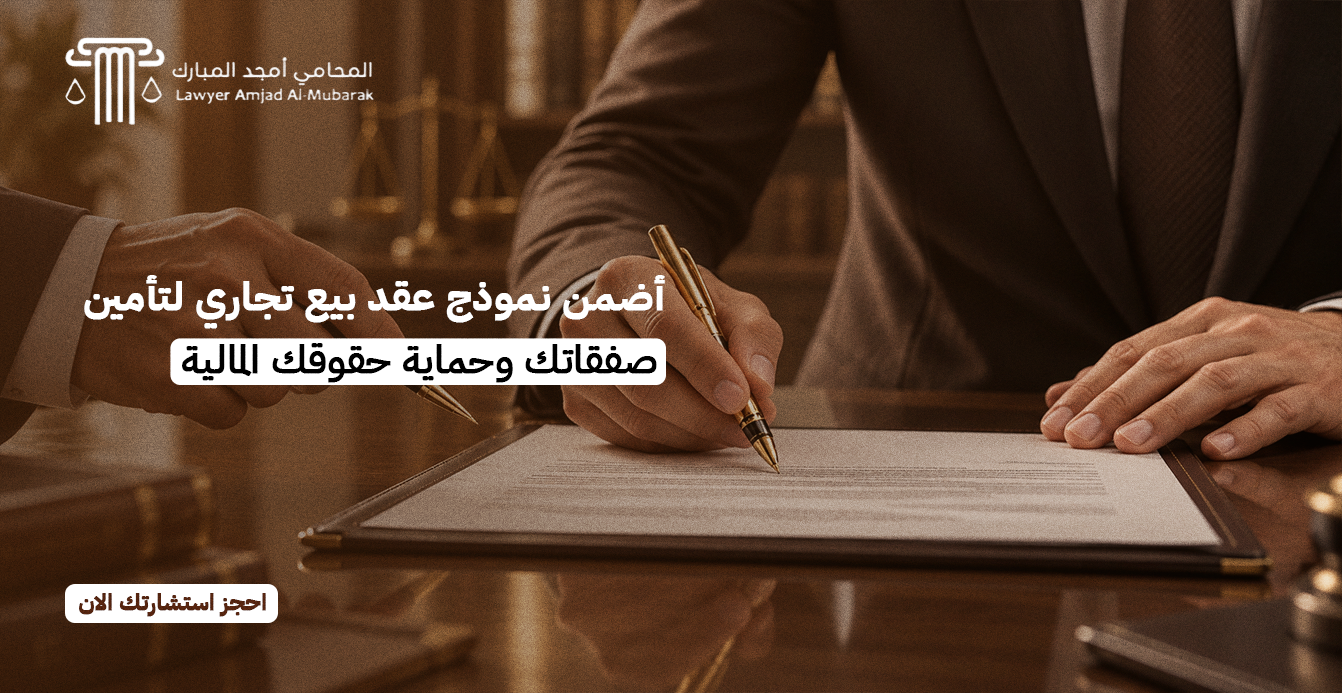 أضمن نموذج عقد بيع تجاري لتأمين صفقاتك وحماية حقوقك المالية